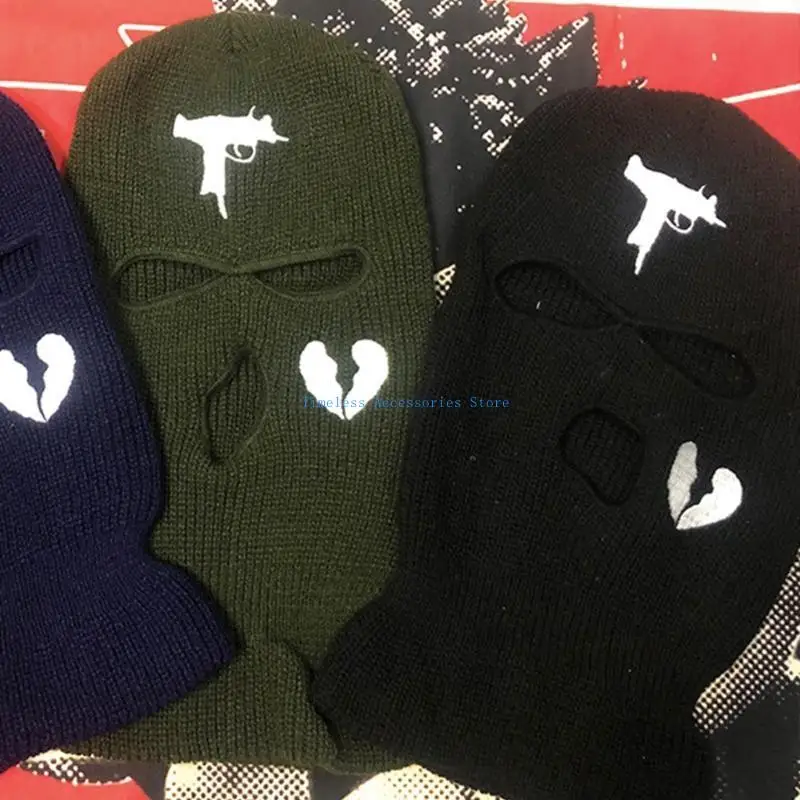 97QE قناع تزلج كامل الوجه بثلاث فتحات، قناع ركوب الدراجات مقاوم للرياح للأنشطة الخارجية #5