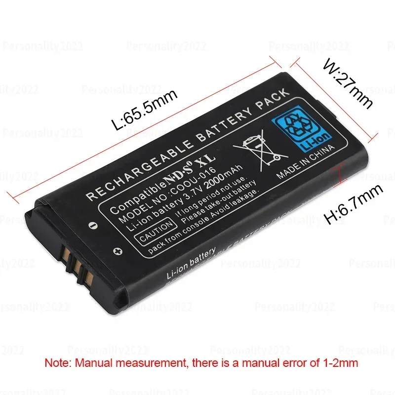 Game Console Ndsi XL Rechargeable Battery UTL-003 3.7V NDSiXL Batteries for Nintendo N Dsi XL Games Machine Lithium Ion Cel