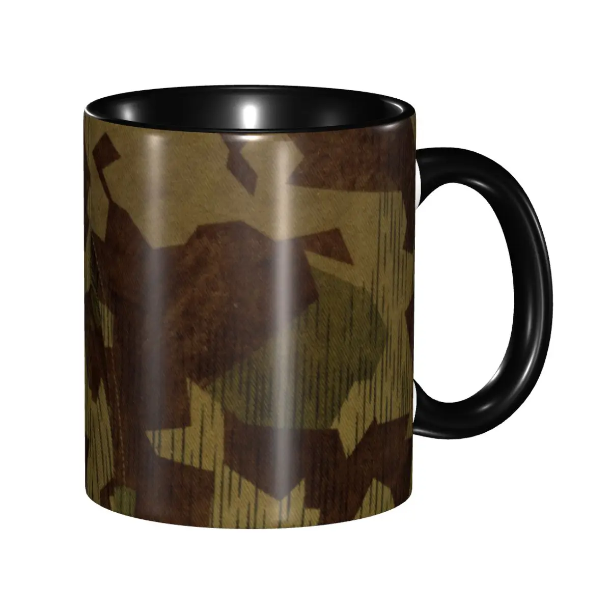 

DIY WW2 German Splittertarn Camo Ceramic Mugs Custom Camouflage Coffee Cup Creative Present