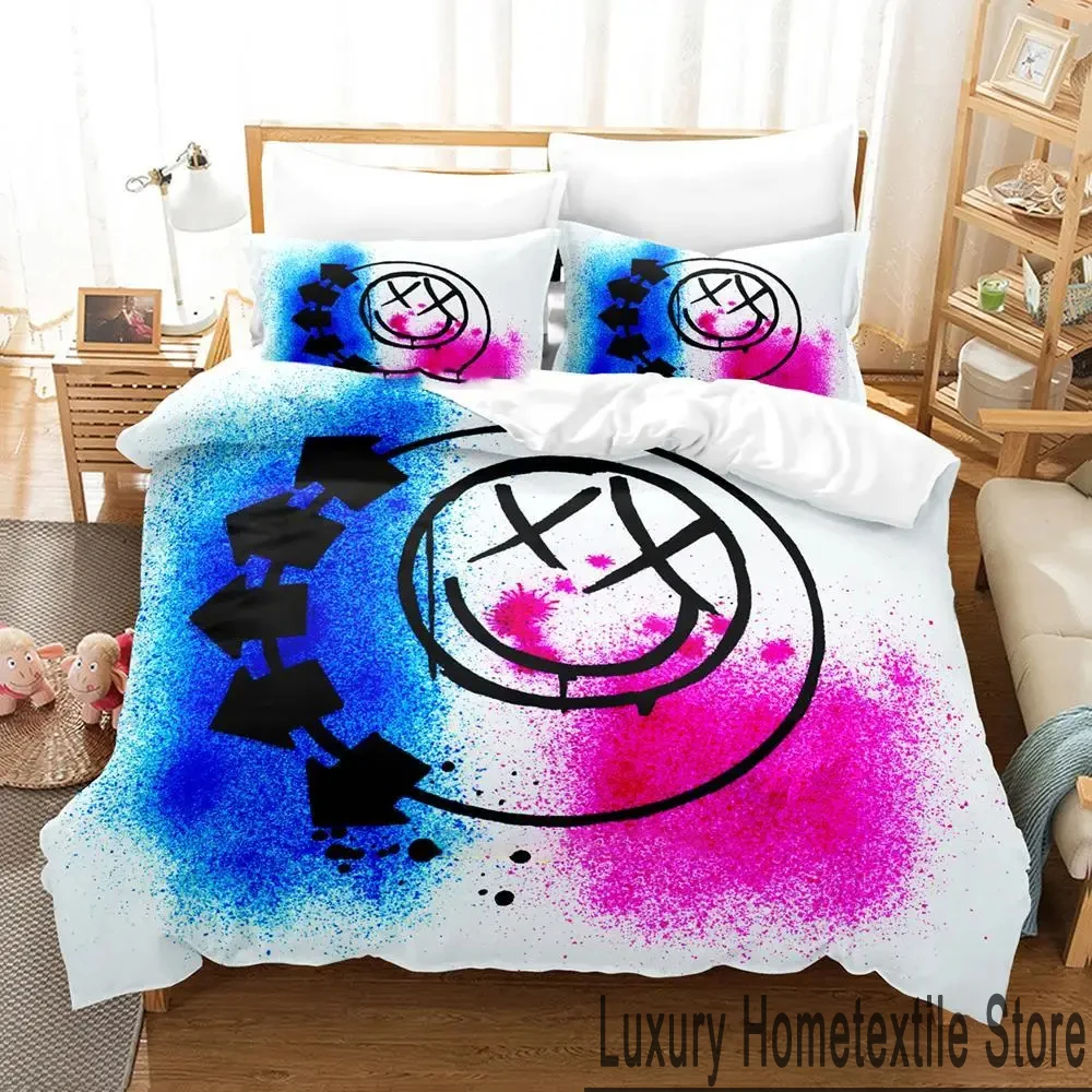 3D Print Blink-182 Bedding Set Boys Girls Twin Queen King Size Duvet Cover Pillowcase Bed boys Adult Home Textileextile