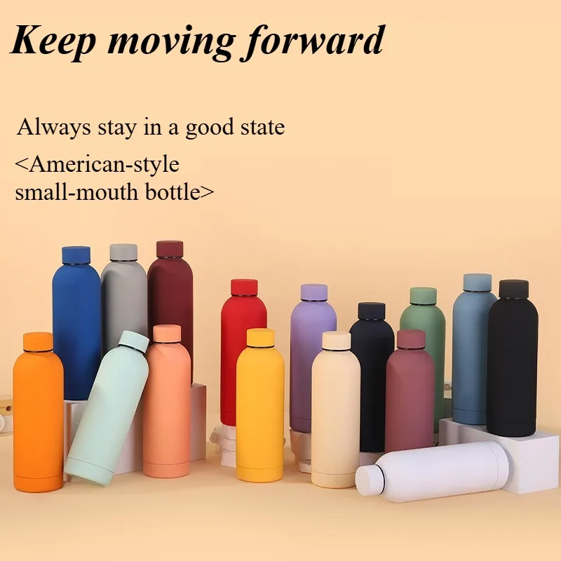 

Large-Capacity Outdoor Sports Water Cup, Rubber Coated 304 Stainless Steel Vacuum Flask, High-Appearance Slim Mouth Bottle