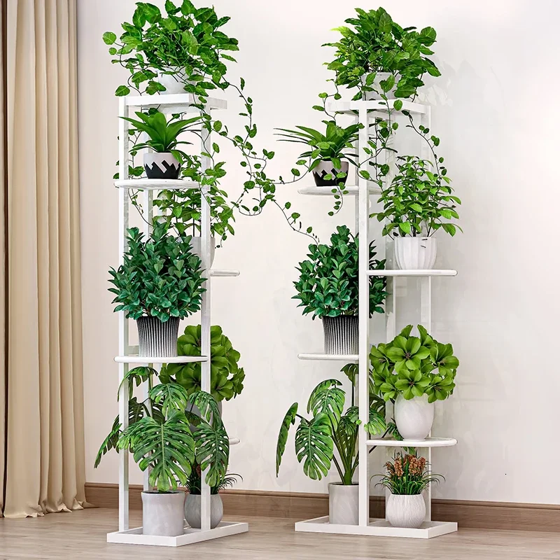 Multi-storey Flower StandWrought Iron Plant ShelfHousehold Balcony RackSucculent Plant HolderIndoor Garden Organizer Hot Sale