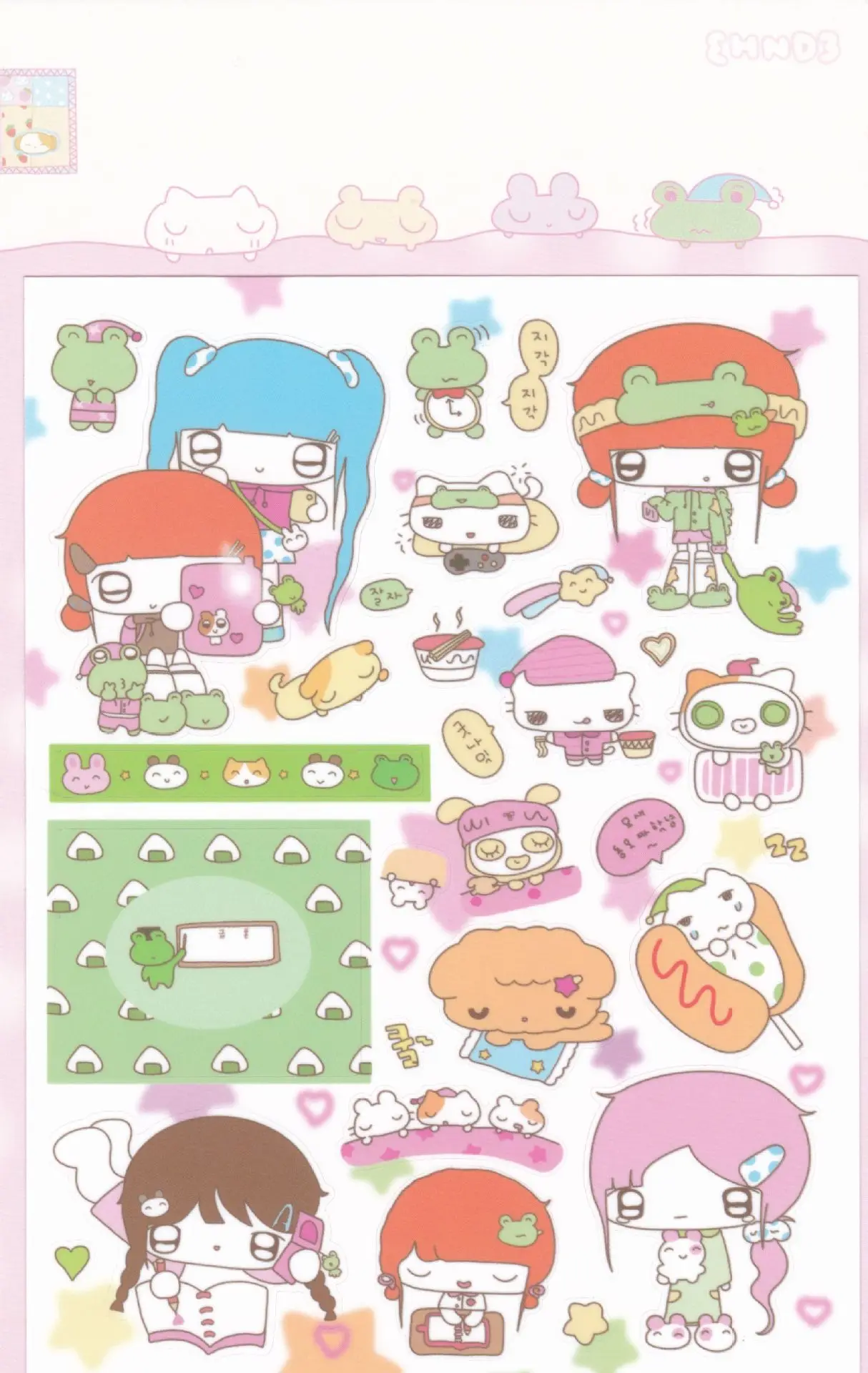 Bento girl sticker DIY handbook material decorative sticker