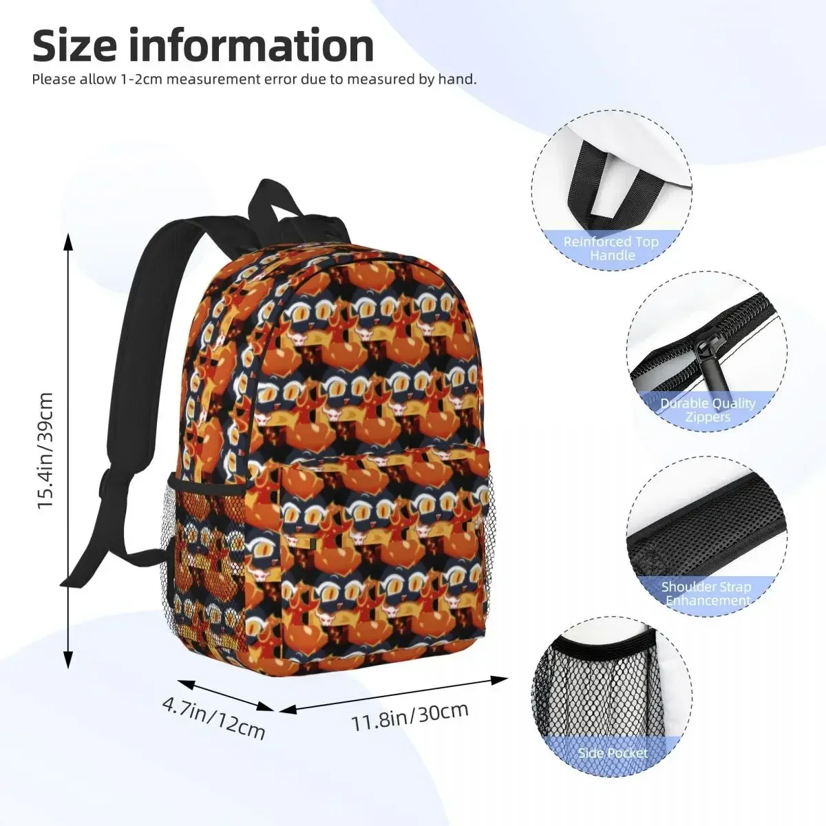 Cookie Run Kingdom Capsaicin Icon Backpack Student Boys Girls BookBag Children School Bag Computer Shoulder Bags for Men Women
