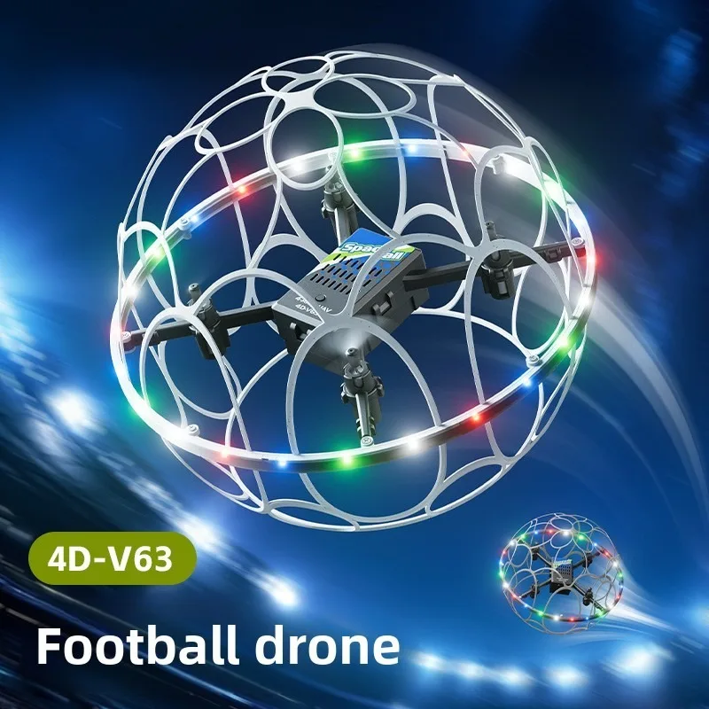 Large Intelligent Induction Hovering Remote Control Flying Ball Drone Children Flying Football Toy Luminous Christmas Gift