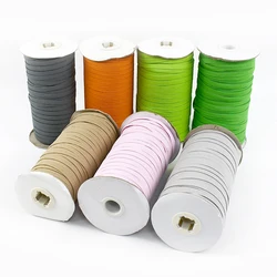 25 미터 Meetee 6mm 부드러운 탄성 밴드 스킨 고무 밴드 속옷 바지 장식 웨빙 DIY 의류 바느질 허리띠 액세서리, 부드러운 탄성 밴드