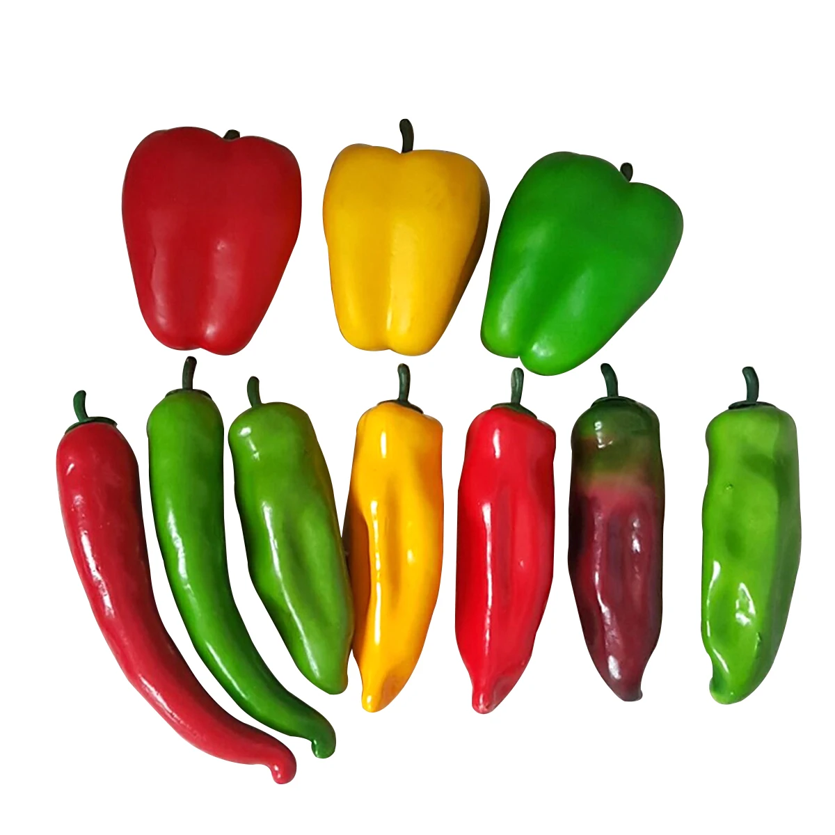 

10pcs Simulation Chili Peppers Artificial Vegetable Decorations Realistic Craft Ornaments Christmas Party Wedding Kitchen Garden
