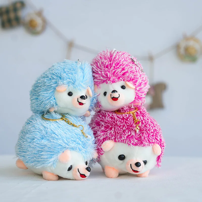 

Cartoon Mini Dolls Wholesale 10cm/12cm Cute Boy & Girl Ragdolls Little Hedgehog Plush Toys 50pcs/30pcs School Bag Pendants