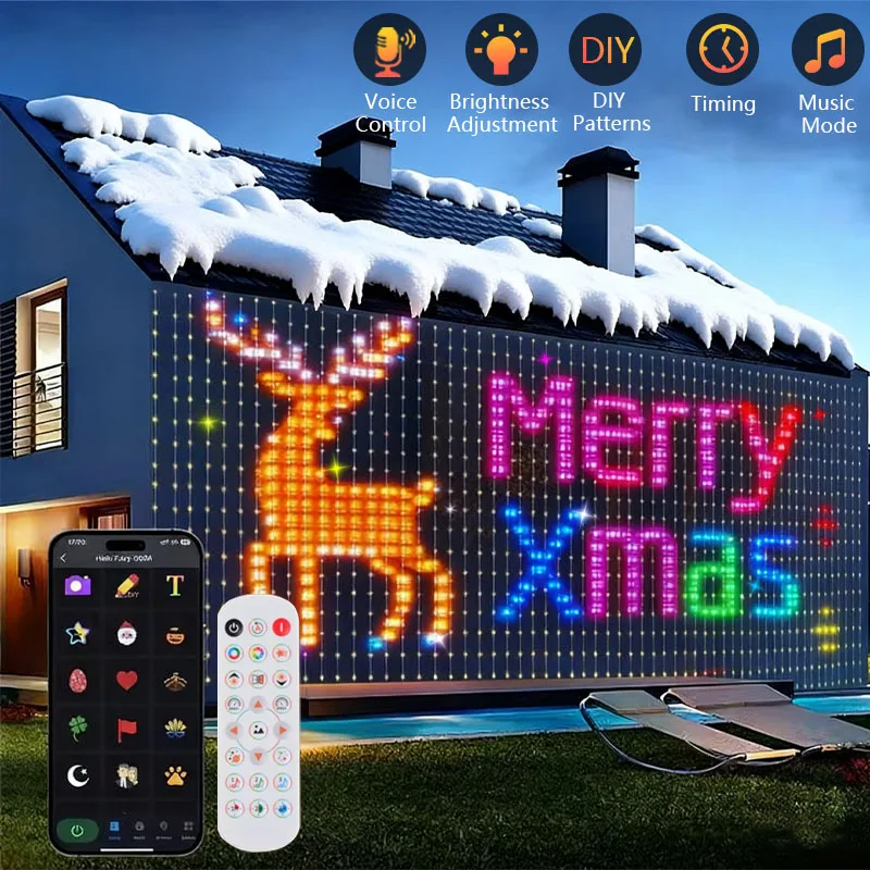 �y�Z�[�����z1/2�� �X�}�[�g�N���X�}�X���C�g Google & Amazon Alexa�Ή� WiFi�J�[�e�����C�g ���OIP65 �N���X�}�X�ƃn���E�B���̉Ƃ̑�����