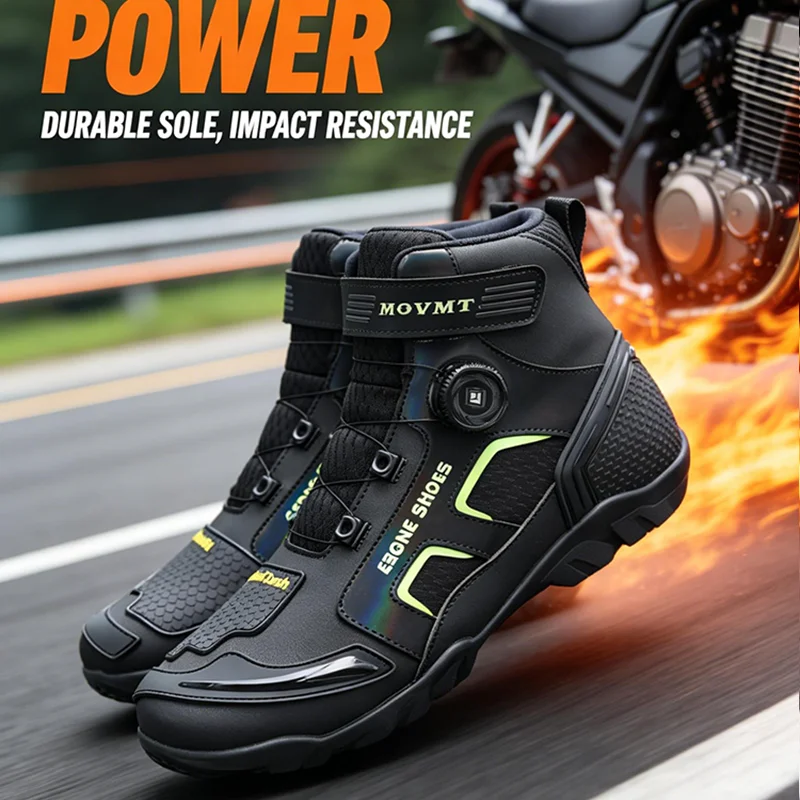 Motorcycle Boots Four Season Men's Plus Size High-Top Safety Protection Motorcycle Shoe Cross Country Boots Outdoor Riding Boots