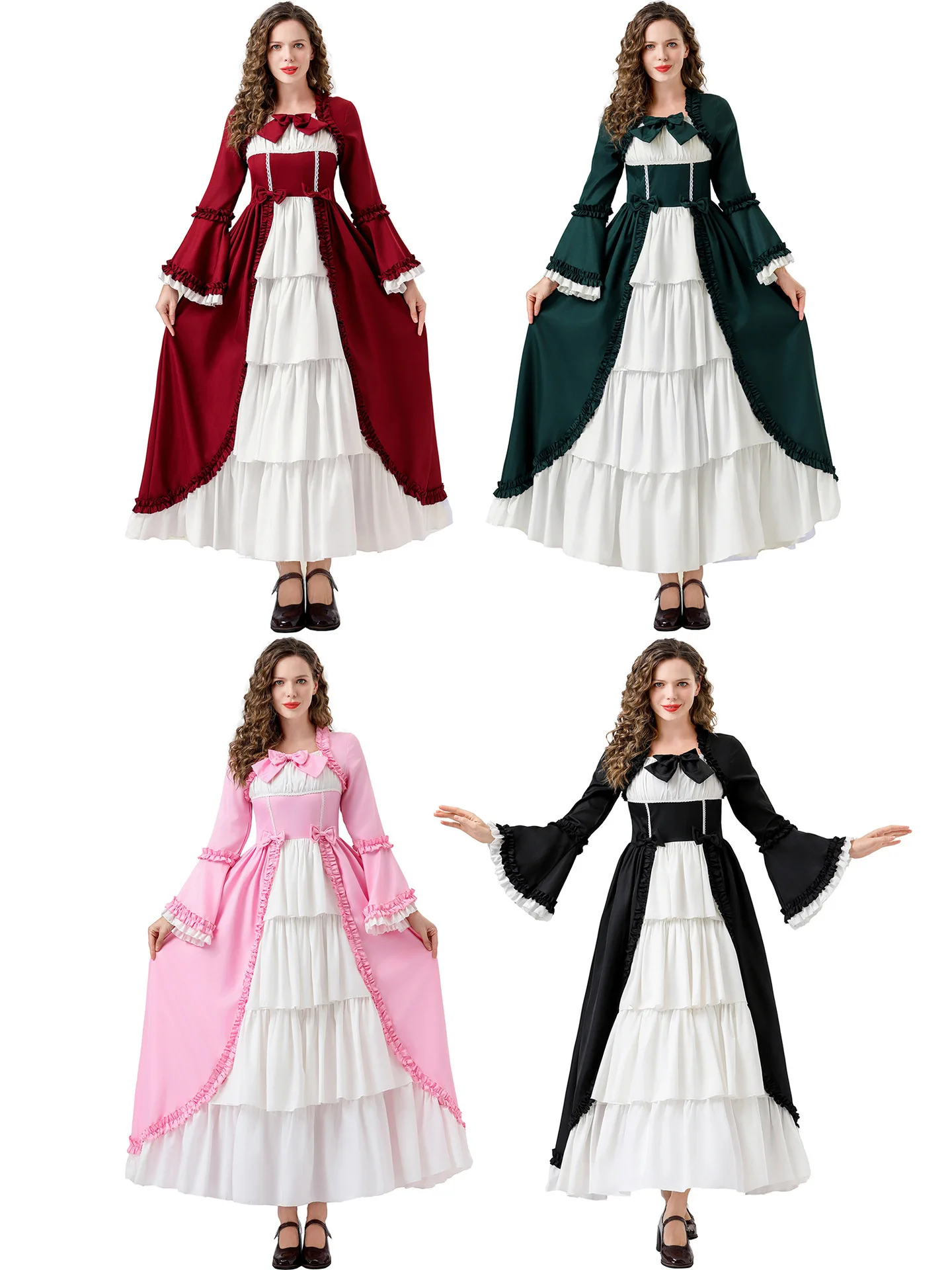 

Medieval Court Retro Gothic Queen Costume Dr Anime Lolita Skirt loween Par Wear Women's Traditional Ethnic Stage Costume