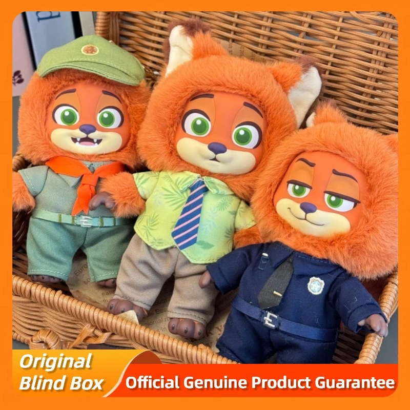 

Новая серия Disney Zootopia Nick & Judy Growth Journey, слепая коробка 1,0, виниловая плюшевая подвеска, милые фигурки кукол, загадочная коробка, подарки