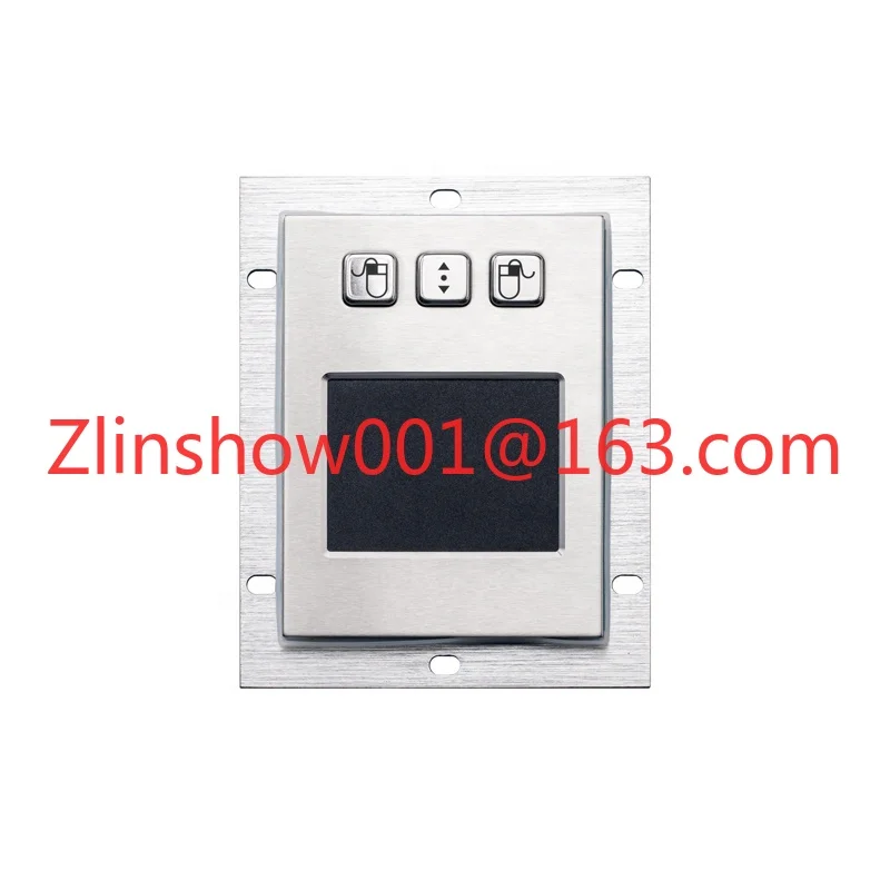 Panel Mount Industrial Metal Touchpad Mouse with 3 Buttons Wired Pointing Device