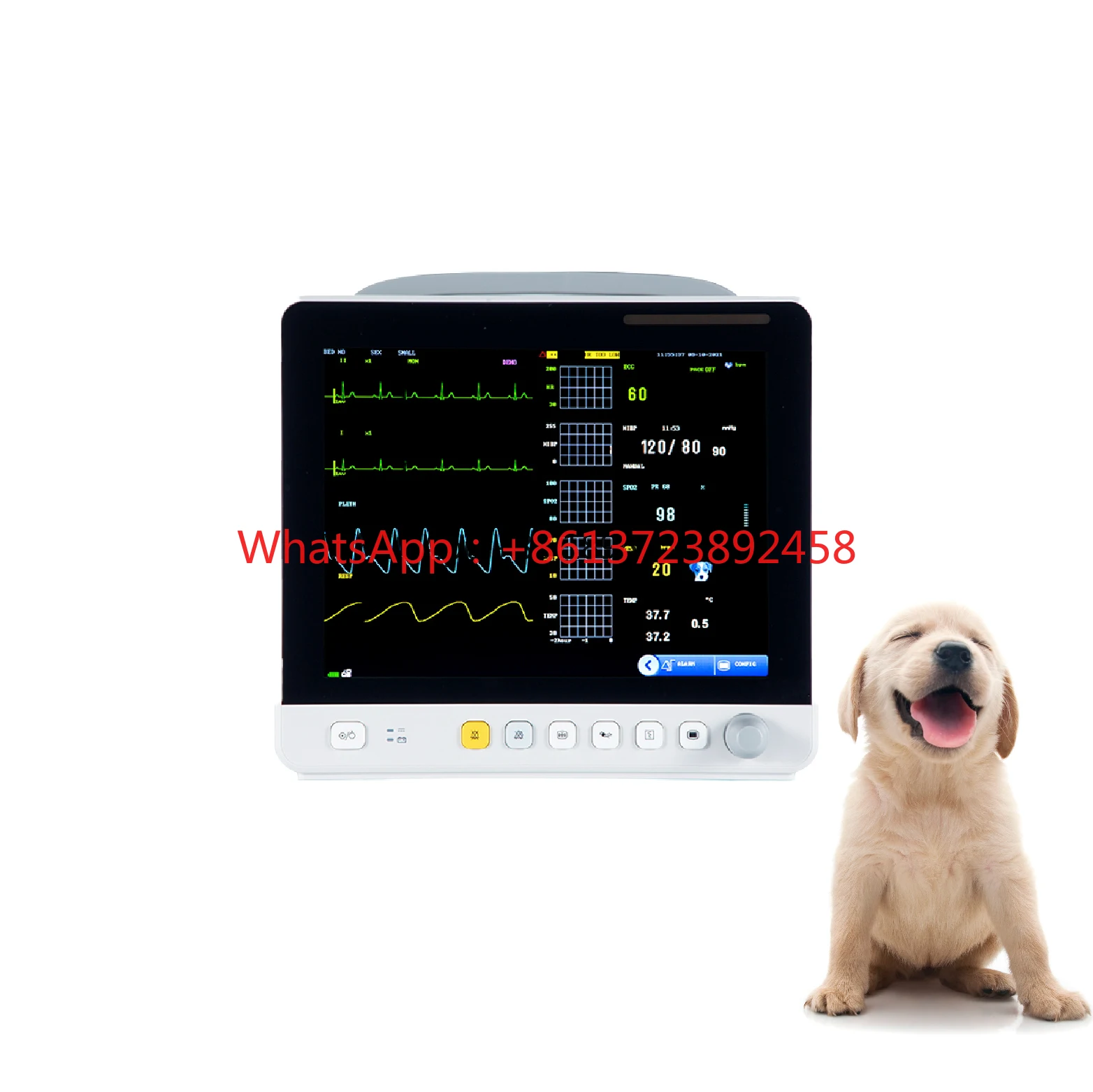 

High Quality Veterinary Vet ICU Surgical Vital Signs Multi Parameter Medical Monitor