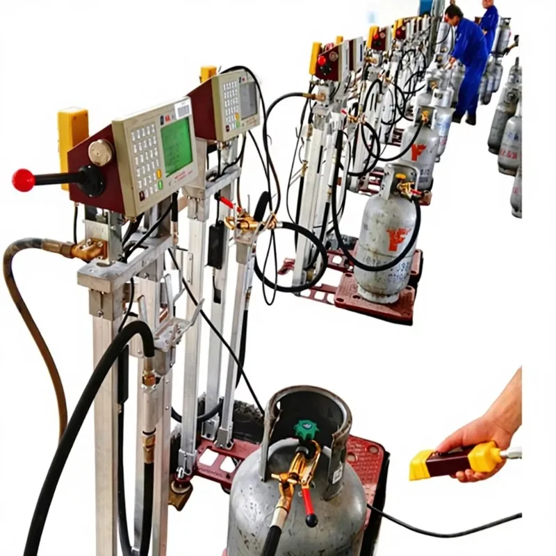 ATEX Proof Semi-Automatic Electric Li-ion Battery LPG Filling Machines With High Accuracy Plastic/Paper Cartons Packaging