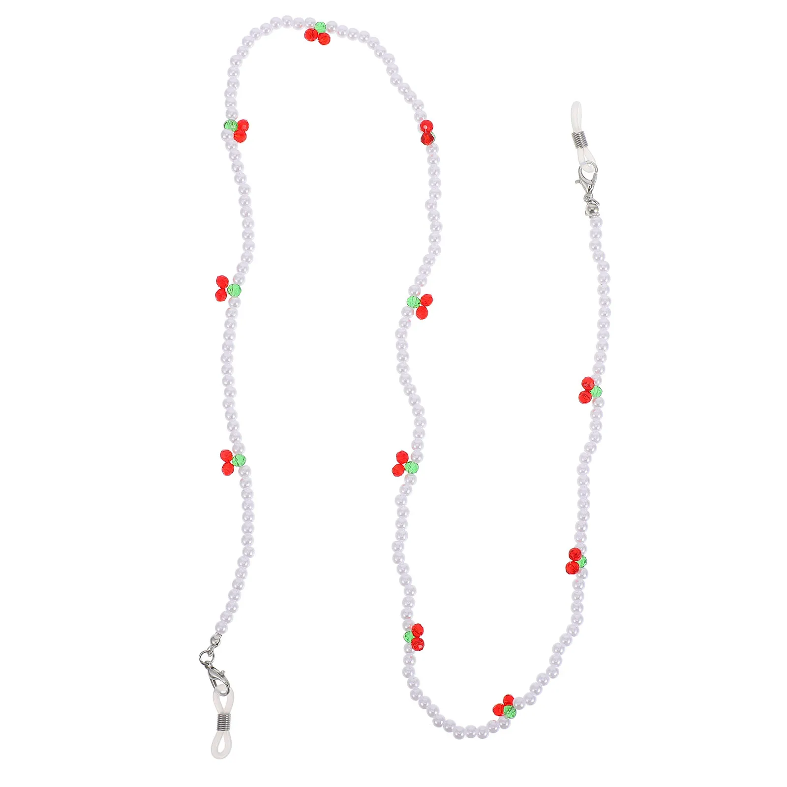 

1pc Cherry Rice Bead Mask Chain Eyeglasses Hanging Decor Cord Beads Premium Material Long Use Prevent Fall Protect Damage Unique