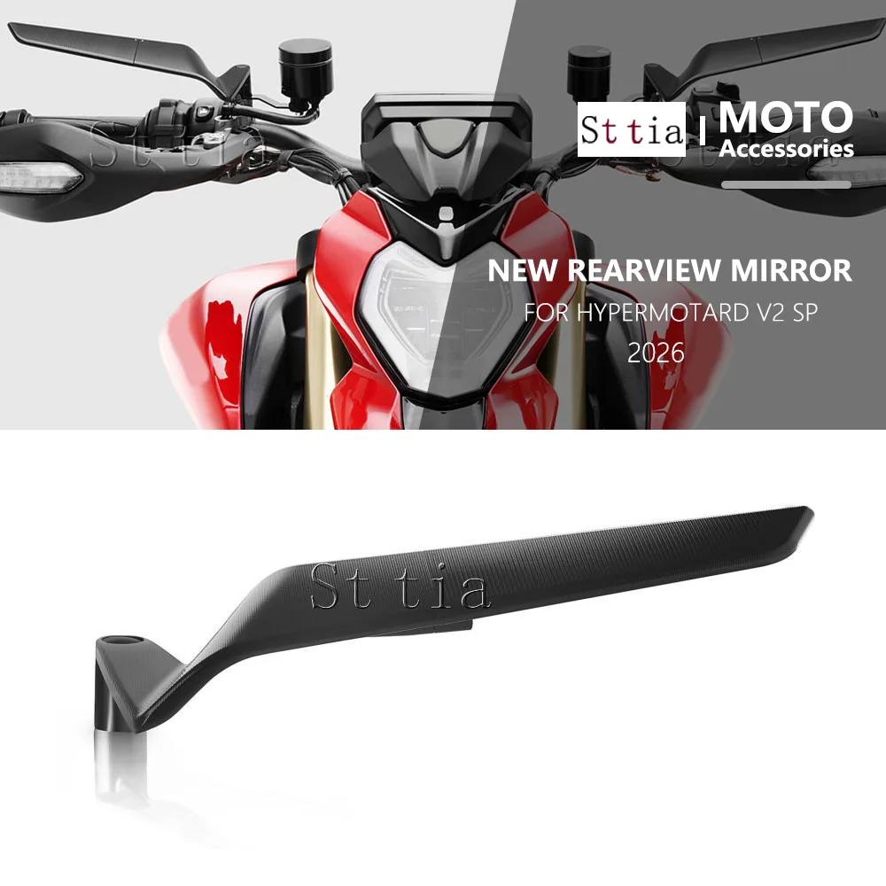 

New Fit For Ducati Hypermotard V2 SP HYPERMOTARD V2 SP 2026 Motorcycle Accessories Side-Mirror Wind Wing Side Rearview