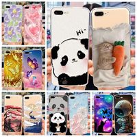 For IPhone 7 Plus Case iPhone8 Plus Fashion Painted Cover Clear Silicone Phone Case For iPhone 8 iPhone7 Plus Soft Fundas Bumper