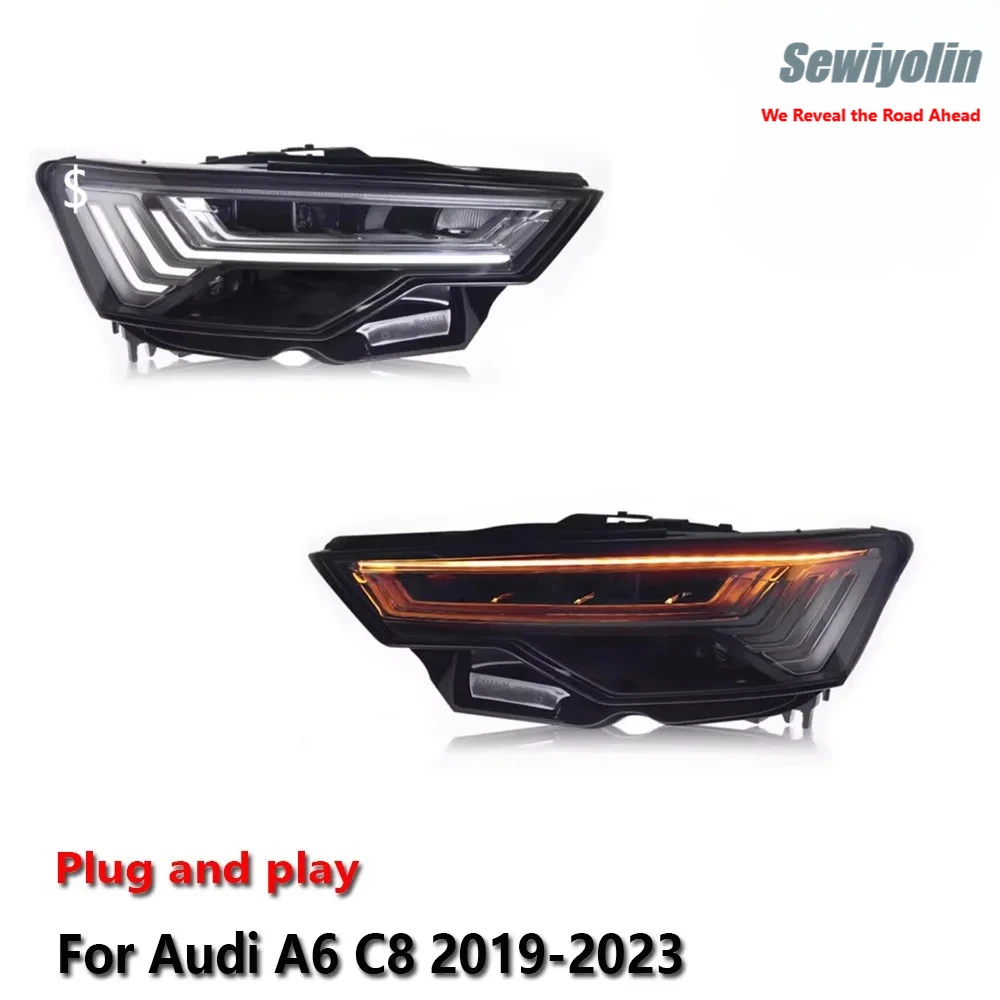 

Светодиодные фары для Audi A6 C8 2019-2023: противотуманные фары, ДХО, стоп-сигналы, указатели поворота, подключение Plug and Play