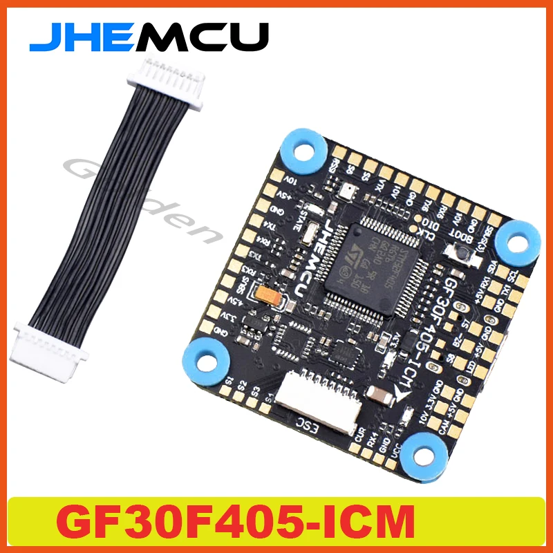 

JHEMCU GF30F405-ICM FC FPV TYPE-C Interface 5V 10V Dual BEC F405 Flight Controller 30X30mm for FPV Freestyle Drones DIY Parts