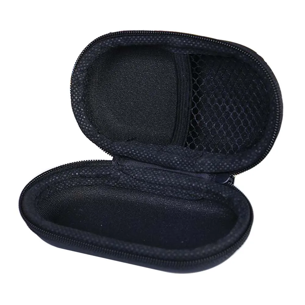 휴대용 이어폰 가방 11.5*6.5*3.5cm 지퍼 케이스 PU 가죽 EVA 상자 보석 귀걸이 반지 보관 주머니