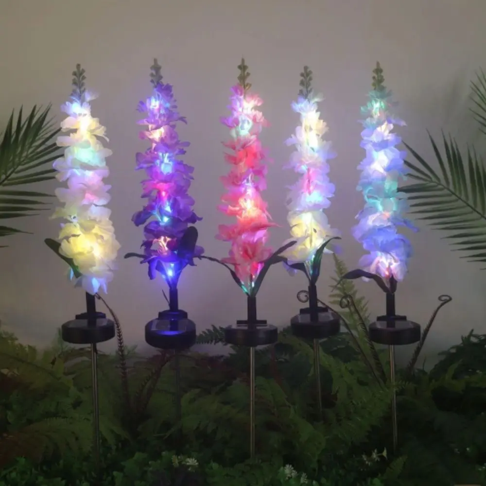 تعمل بالطاقة الشمسية صفير أضواء الحديقة محاكاة زهرة المكونات في الضوء في الهواء الطلق مقاوم للماء محاكاة زهرة مصباح مقاوم للماء