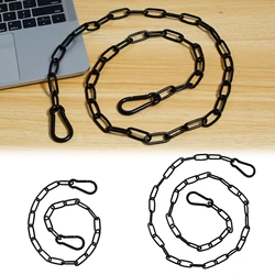 Heavy Gate Chain Lock 20/39inch Gate Latches Link Lock with 2 Quick Locking Carabiner Clip Hooks for Fence Door Pet Cage Door