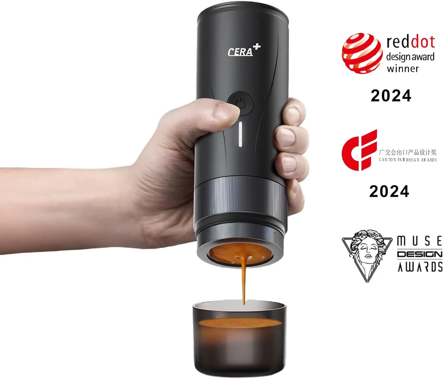 CERA+ Portable Espresso Maker Pro (51mm Basket) & Gift Box, Self-Heating Electric Espresso Machine for Ultra-Fine coffee Grind,