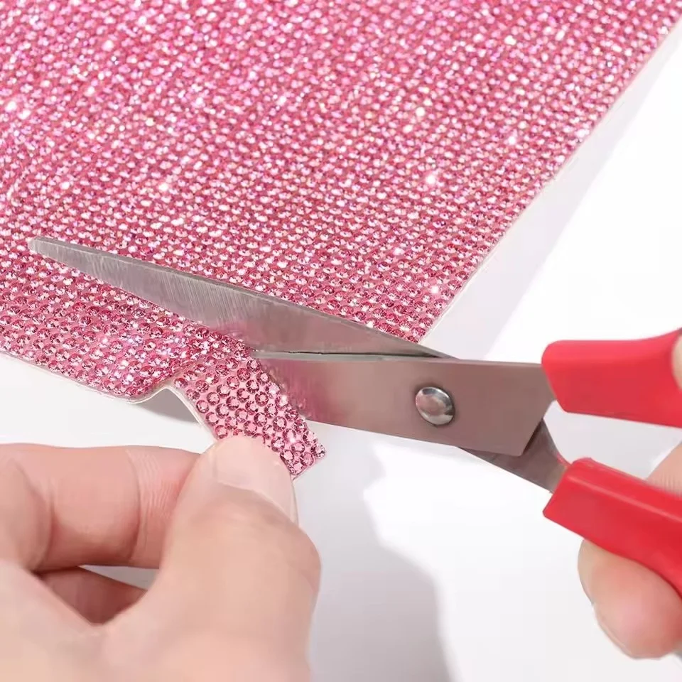 Crystal Glitter Diamond Adhesive Stickers Auto Shiny Back Glue DIY Decorative Diamonds Rhinestone Clothing Home Decoration