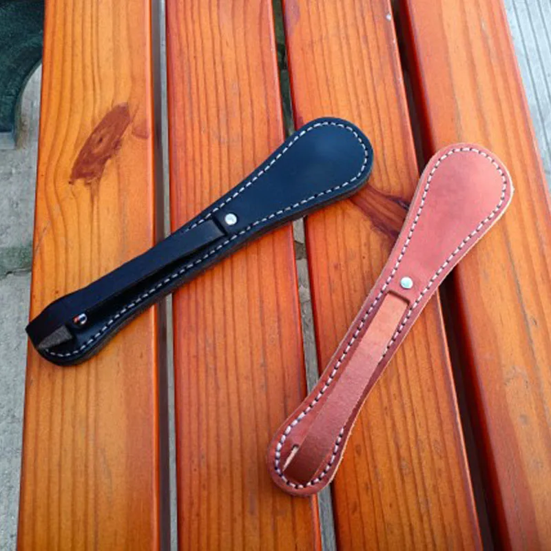 Classic Boston Leather Racket Multi-function Self-defense Cowhide Contains Lead Block Portable Tactical Tool