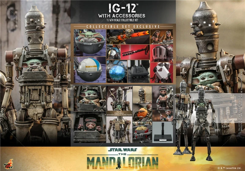 HotToys HT 1/6 TMS104 TMS105 IG-12 Kenmerken Geluidseffectfunctie De Mandalorian Beweegbare 12" Volledige Set Star Wars Fans Beeldje