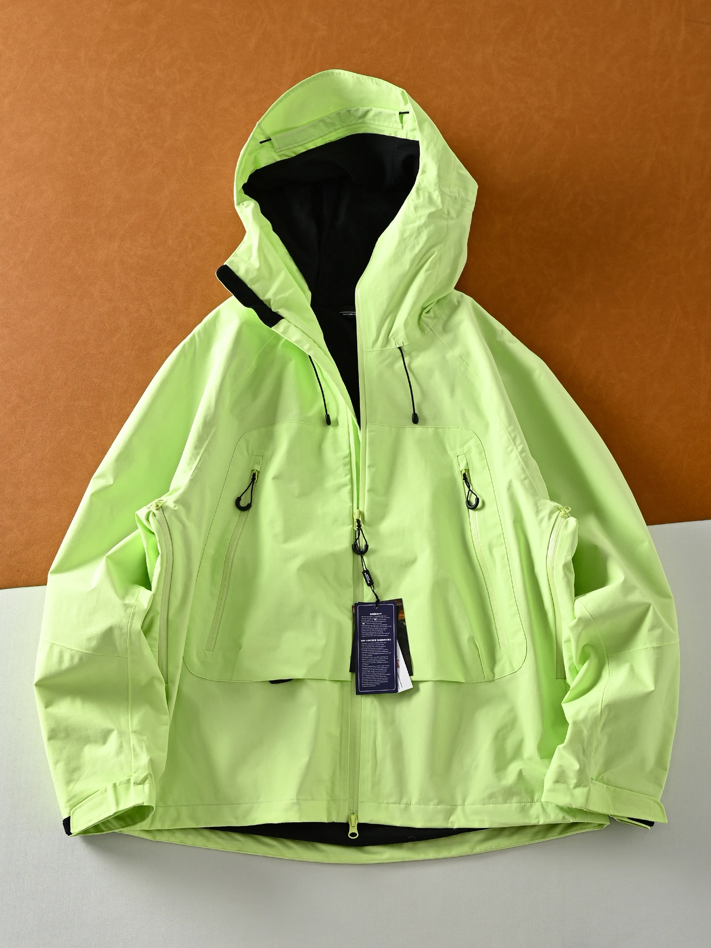 

Outdoor Women's Waterproof Windproof Wear-Resistant Hooded Jaet Climbing Suit Coat Trendy All-Weather Protection