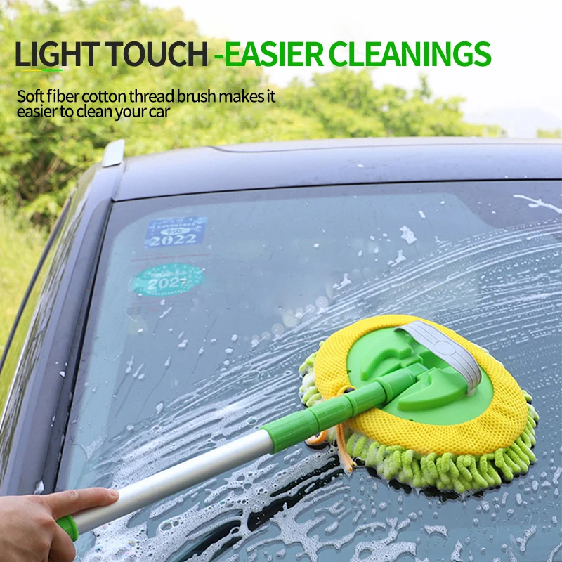 New Car Wash Mop Cleaning Brush Telescopic Long Handle Cleaning Mop For Car Cleaning Ceramic Glass Cleaning Cleaning Tools