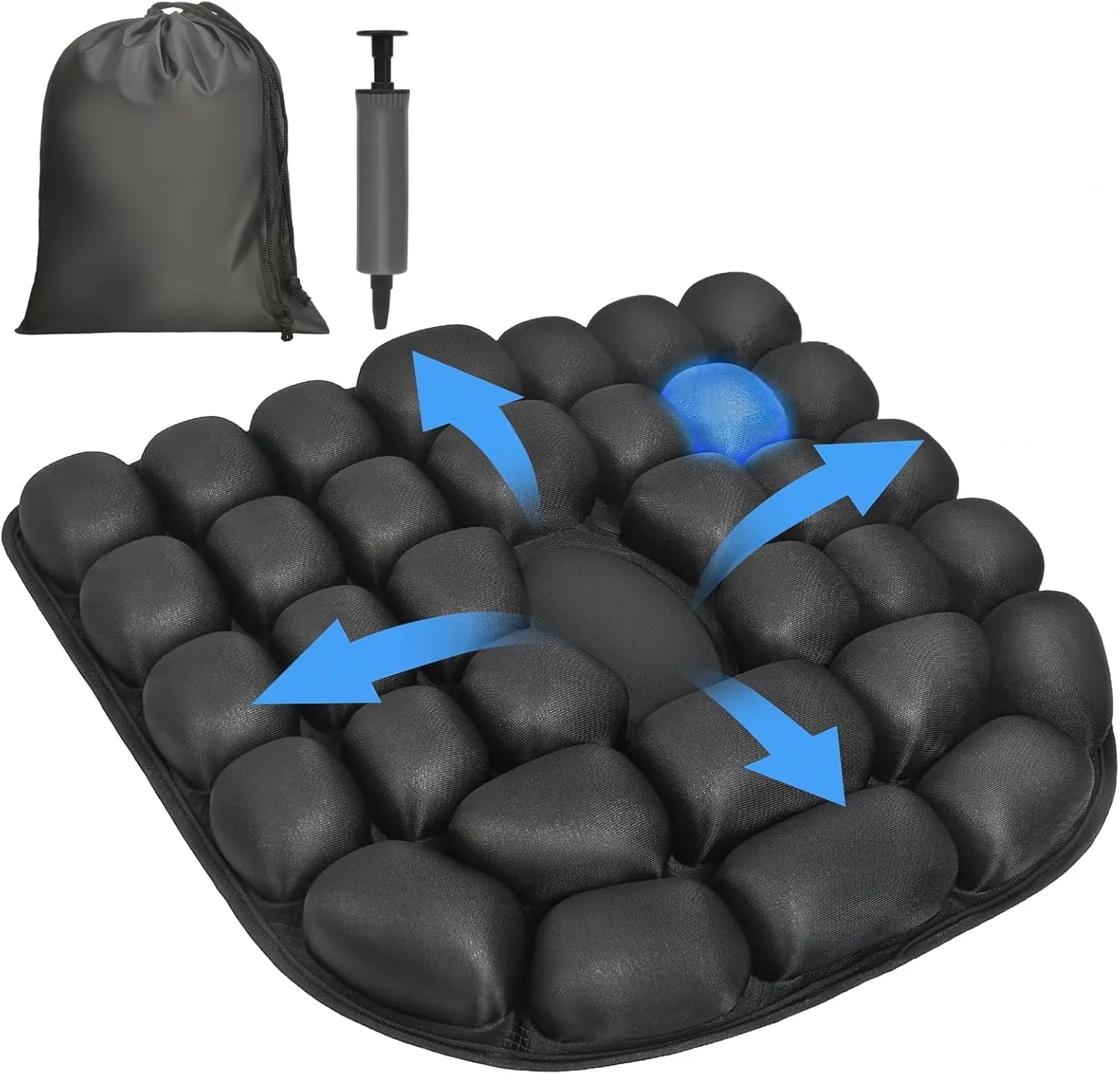 

Надувная подушка для сиденья Upgrade Air, 3D-комфорт для длительного сидения в автомобиле, путешествиях, на офисных креслах