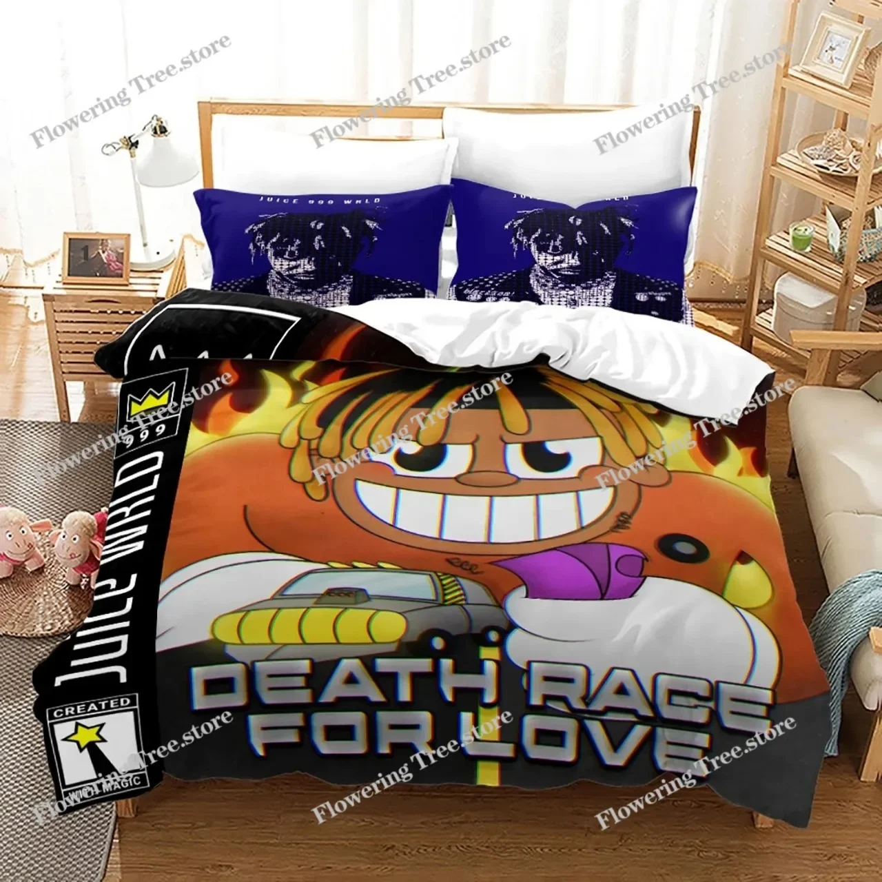 

New Juice Wrld Bedding Set Single Twin Full Queen King Size Stars Juice Wrld Bed Set Aldult Kid Bedroom Duvetcover Sets 3D 018