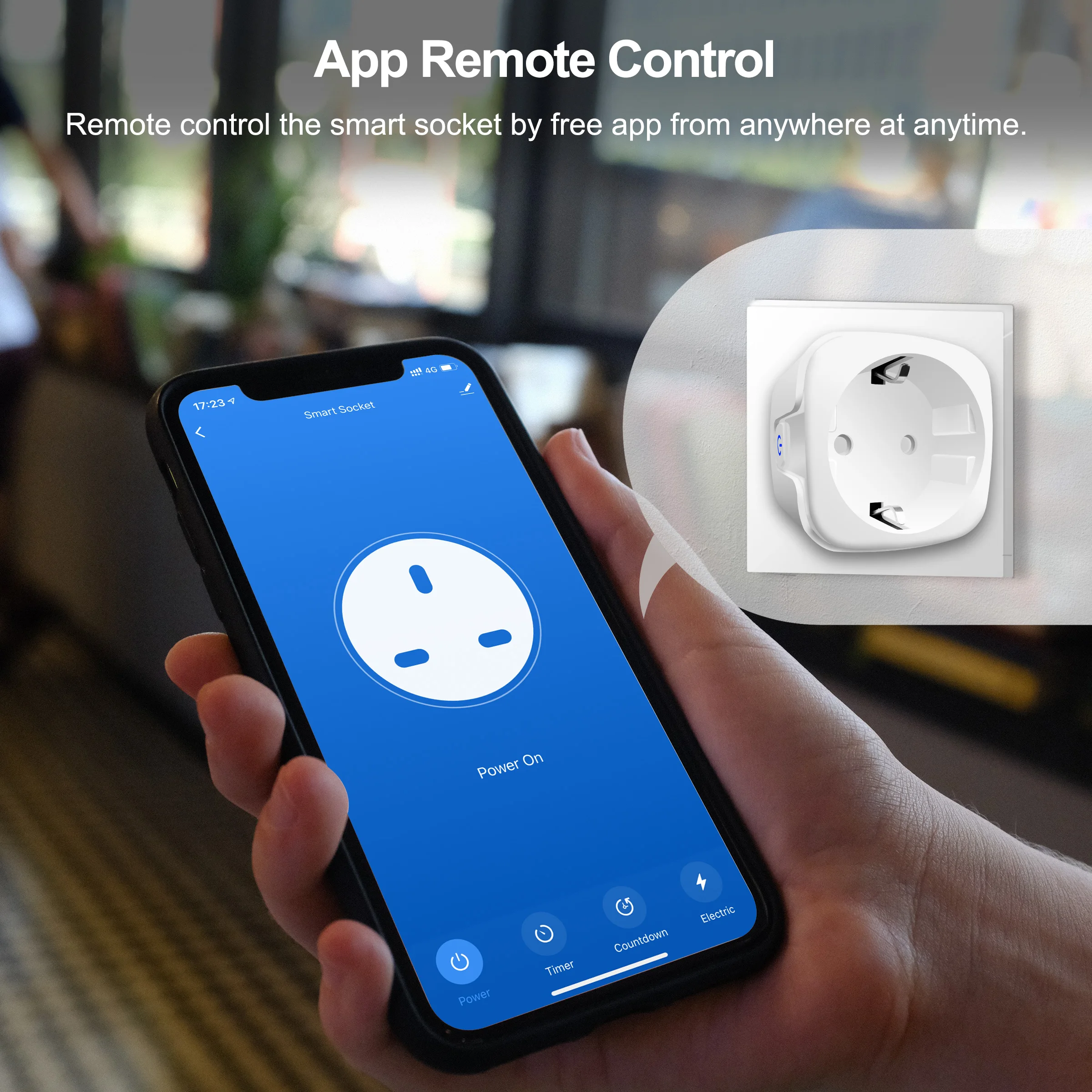 Tuya inteligente wifi plug 20a controle remoto tomada inteligente monitor de energia da ue função temporizador funciona com alexa google casa
