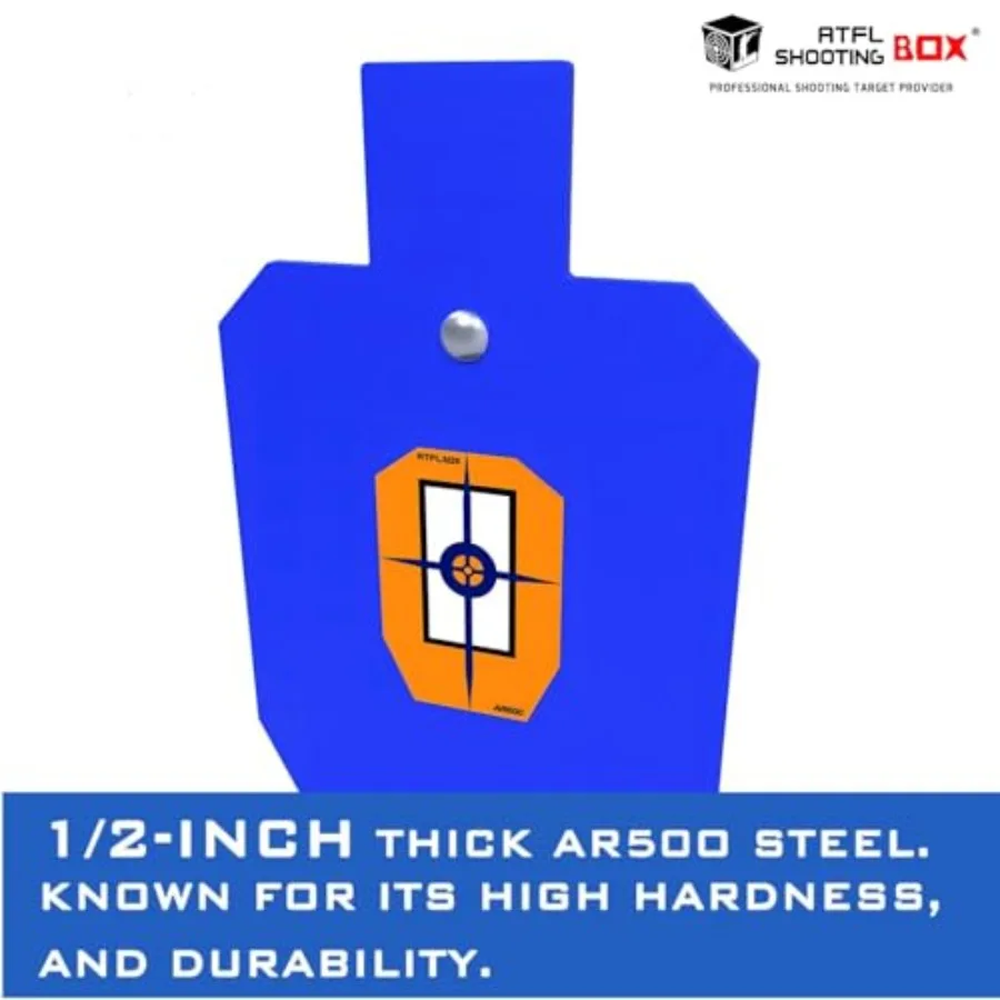 نظام حامل الهدف الفولاذي AR500 بسمك 1/2 بوصة لأهداف إطلاق الجذع مقاس 12 × 20 مع مجموعة قاعدة متينة 2 × 4 مثالية لـ O #3