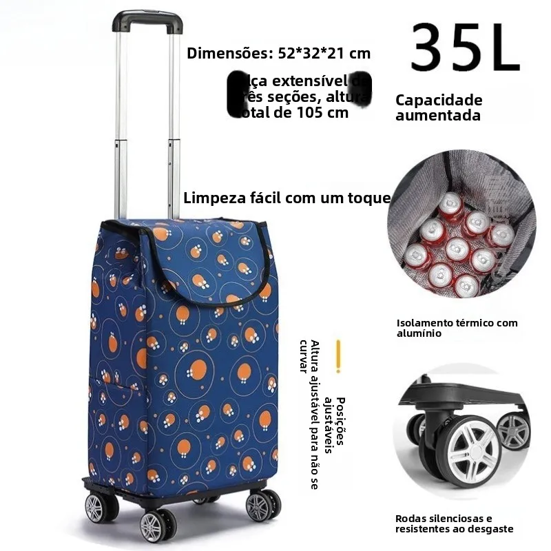 universal-four-wheel-hand-pulled-shopping-cart-foldable-stainless-steel-aluminum-pole-freshness-preservation-insulation-remov