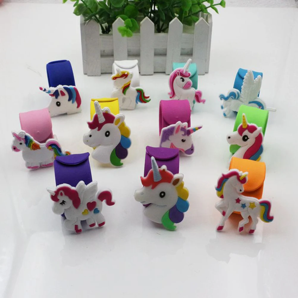 

6 Pcs Silicone Bracelet Party Supplies Kid Slap for Kids Unicorn Wristband Child