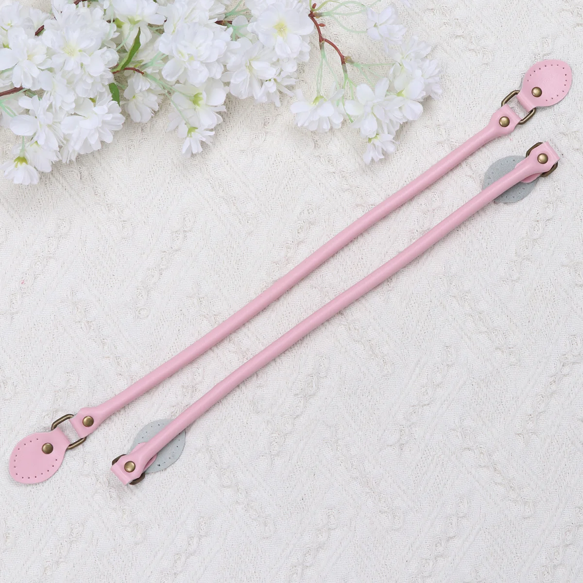 

1Pair Handbag Strap Light Pink Thickened DIY Sewing Replacement Shoulder Belt for Tote Crossbody Pouch