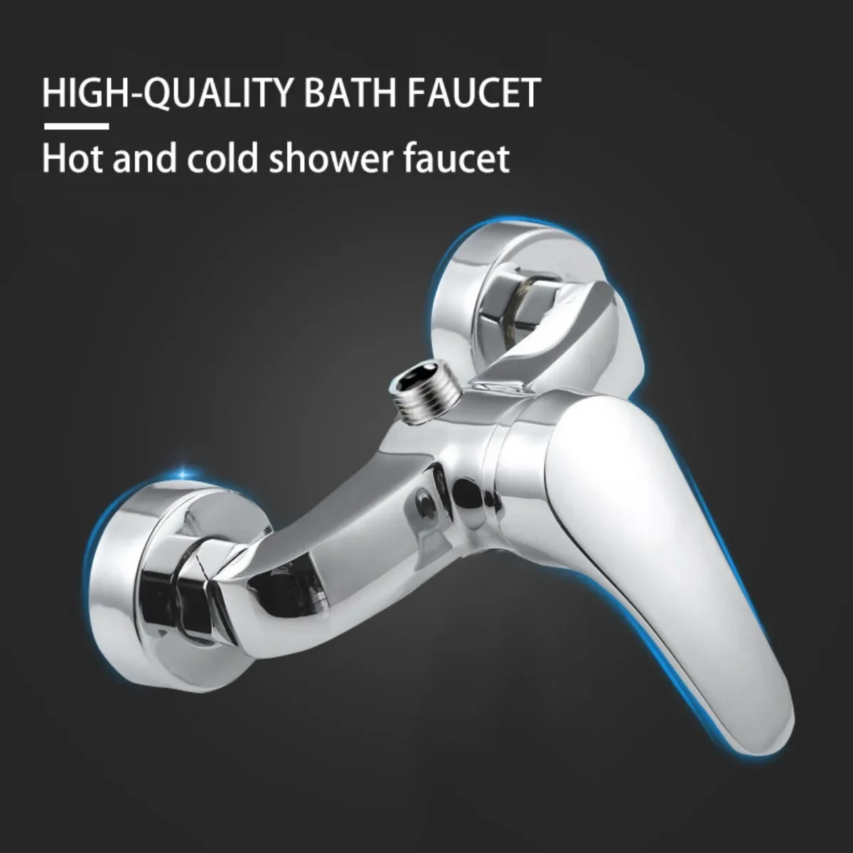1 Piece Chrome-Plated Plastic Steel Shower Faucet, Modern Style, High Temperature Resistant, Wall-Mounted, with Cerami