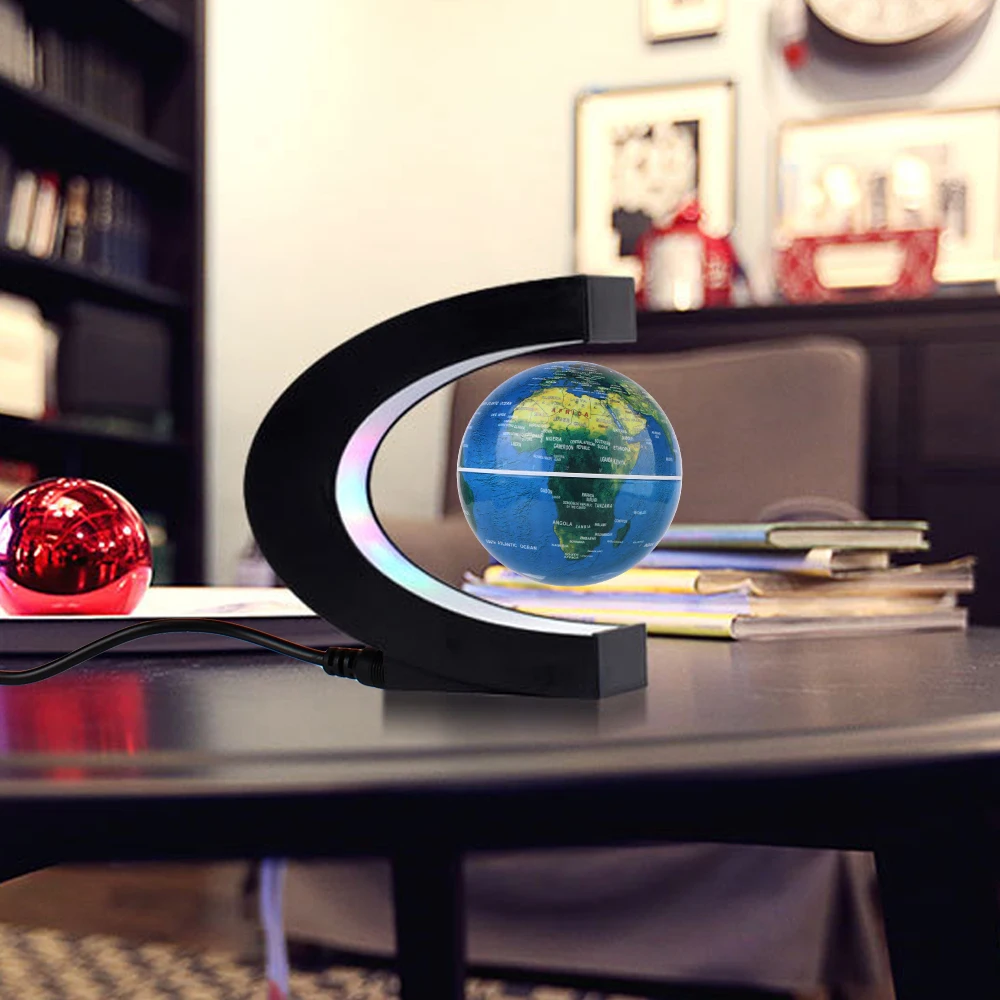 Electronic Antigravity Lamp Magnetic Levitation Globe Toy For Kids Floating Birthday Gifts Novelty Ball Light LED World Map