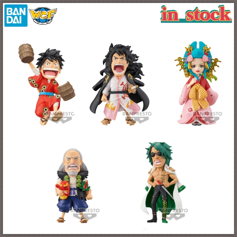 In Stock Original Bandai One Piece WCF Kozuki Hiyori Luffy Action Figures Aramaki Kozuki Momonosuke Toys Collector Anime Gift