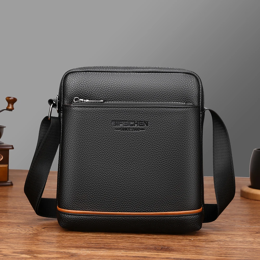 Men PU Leather Crossbody Bag B - огляд і ціна Leatherwork Letters