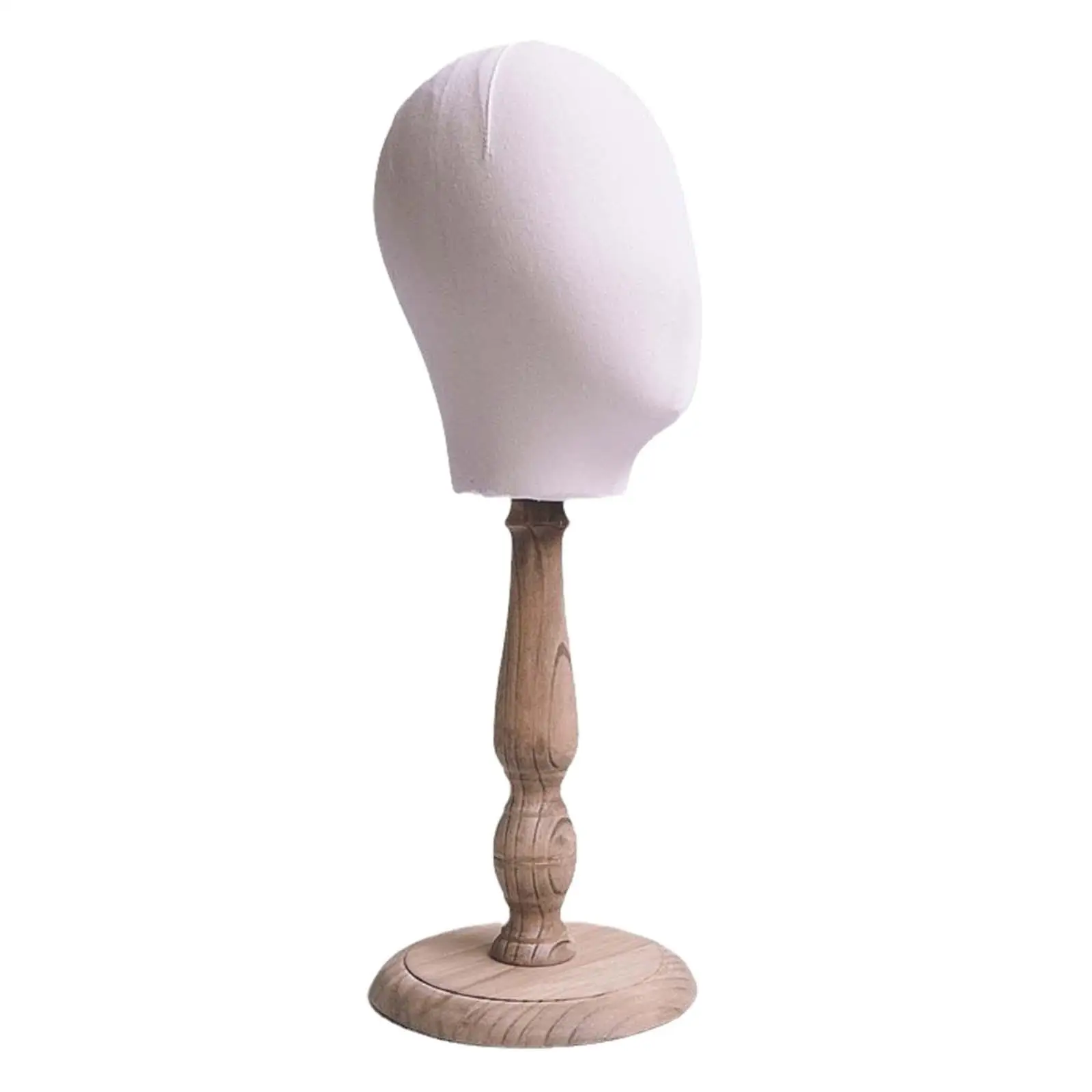 Mannequin Head Hat Display Stand Detachable Wood Stand Hat Hairpieces Display Stand for Eyeglasses Earphones Hats Wigs Headphone