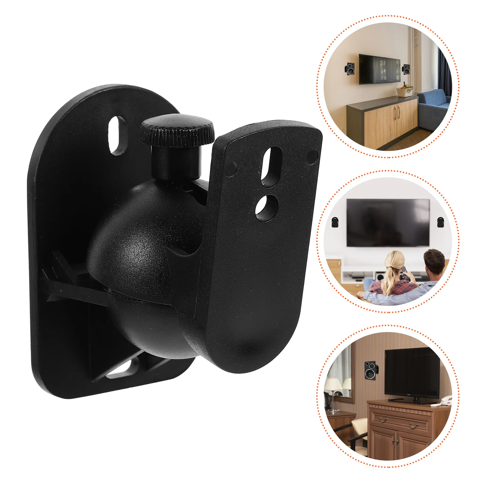 

6 Sets Speaker Wall Bracket for ABS Heavy Duty Modern Design Adjustable Swivel Tilt Mount Home Gaming Workstation