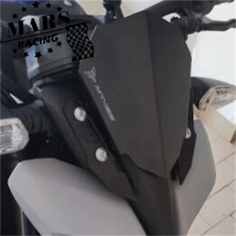 Motorcycle Accessories Aluminum Sports Windscreen Windshield Deflector For YAMAHA MT125 MT-125 2019 2020 2021 2022 2023 19-23