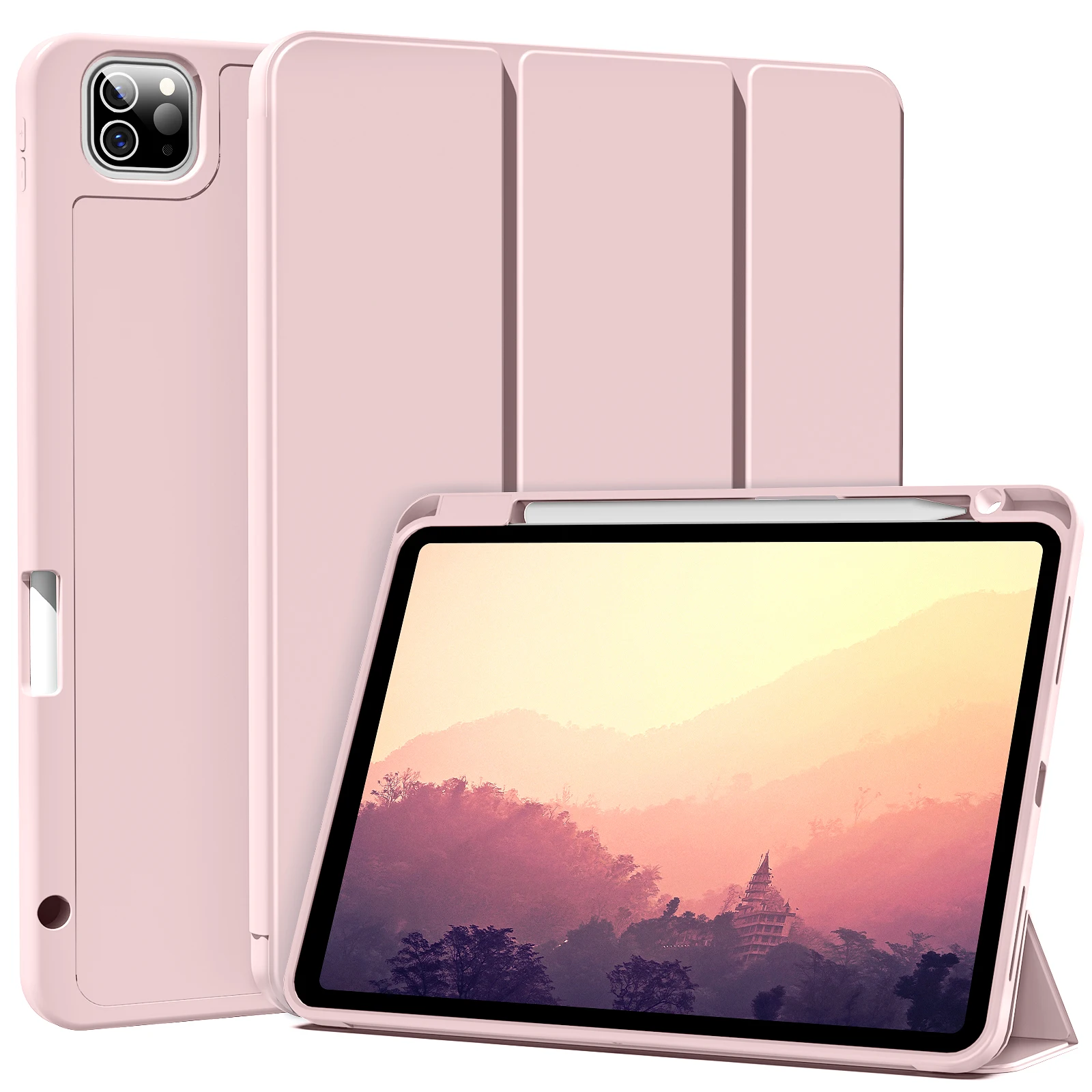 ZOYU Case for iPad Pro 11 12.9 inch with Pencil Holder,For iPad Air 4/5th Gen 10.9 inch mini6 8.3 Auto Wake/Sleep tablet Cover