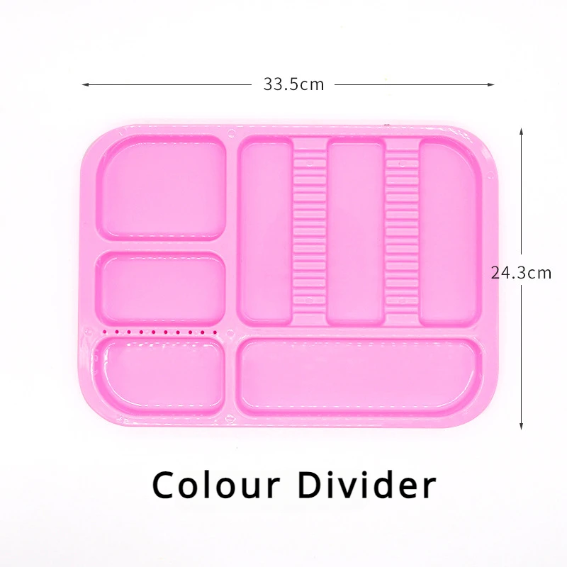 Dental Colorful Instrument Tray Plastic Divided Split Trays Dental Mini Tray Dentistry Tools Medical Materials