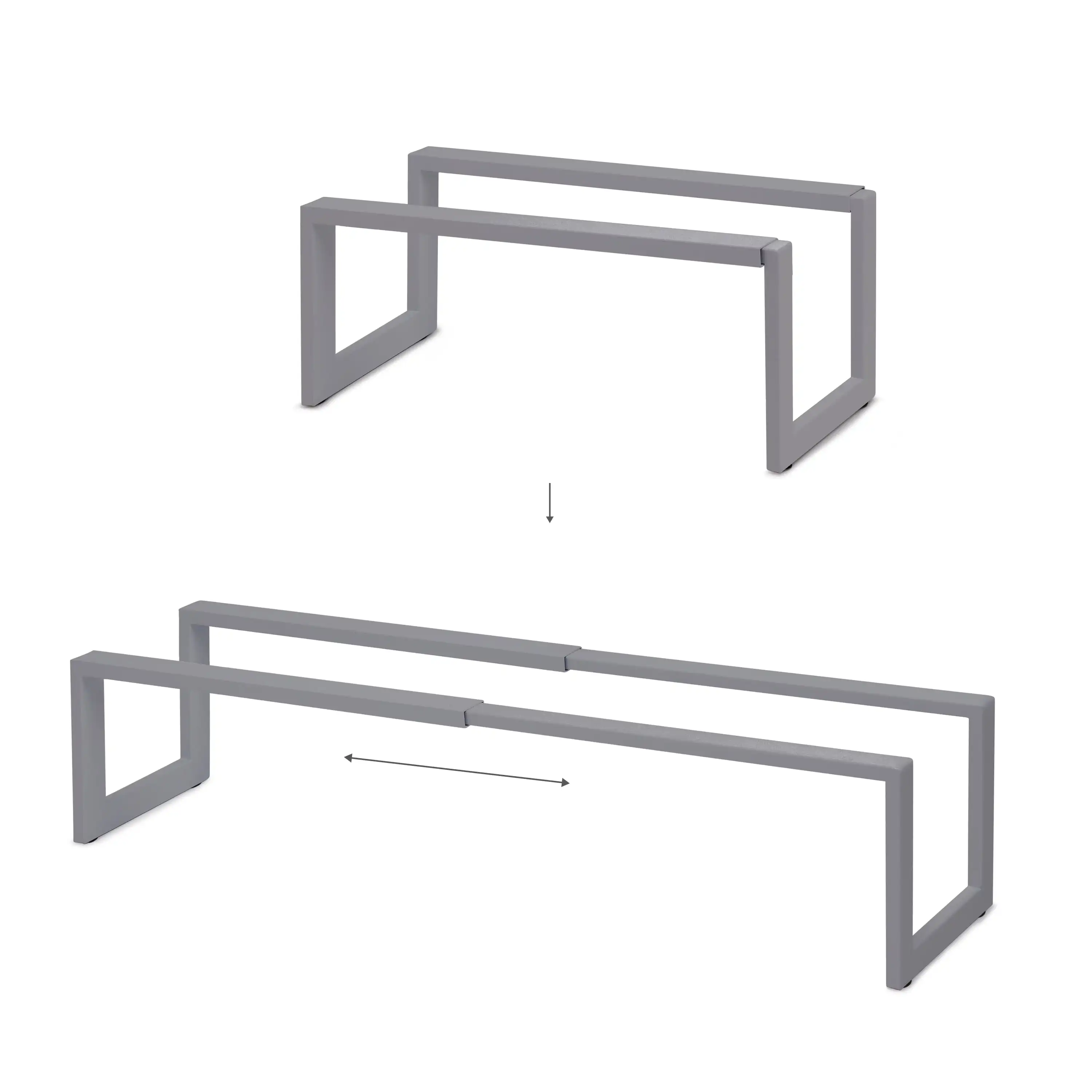 

Расширяемая полка для обуви Qualiazero для тяжелых условий эксплуатации — матовый серый